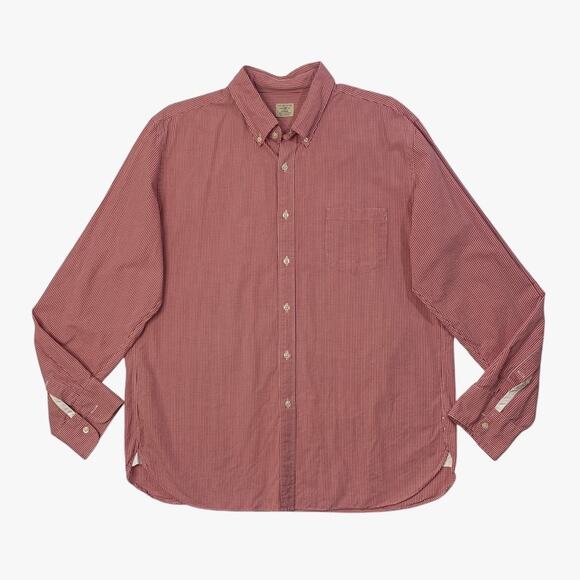 J Crew Shirt Mens XL Extra Large Red White Cotton Check Gingham Button Down - Picture 1 of 8